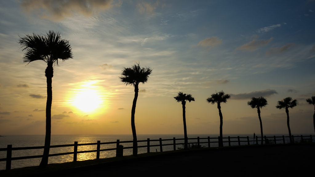 大浜海岸の夕日